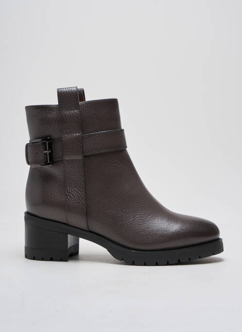 Bottines/boots matière lisse talon de 4 à 6cm gris SANTONI femme