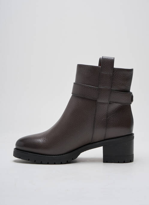 Bottines/boots matière lisse talon de 4 à 6cm gris SANTONI femme
