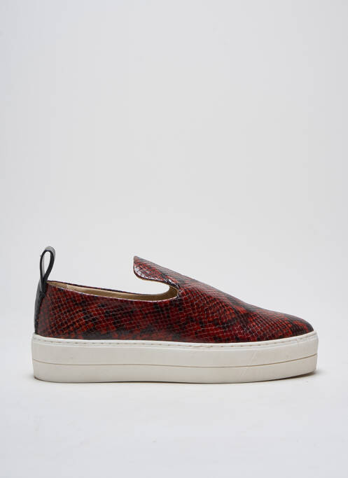 Mocassins tissage satiné talon de 4 à 6cm marron BY MALENE BIRGER femme