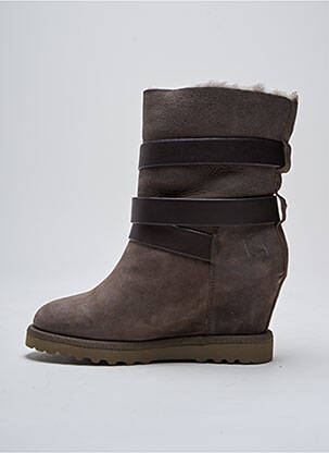 Bottines/boots fourrée talon de 4 à 6cm marron ASH femme