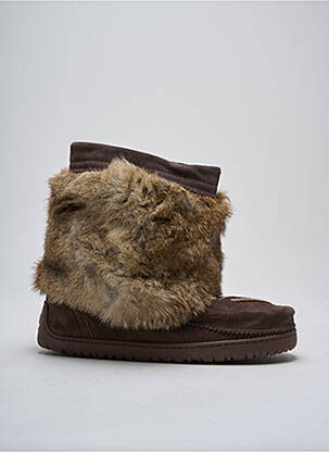 Bottines/boots fourrée talon plat jusqu'à 3cm marron MANITOBAH femme