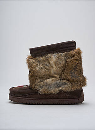 Bottines/boots fourrée talon plat jusqu'à 3cm marron MANITOBAH femme