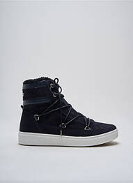 Baskets nubuck talon plat jusqu'à 3cm bleu MOON BOOT femme