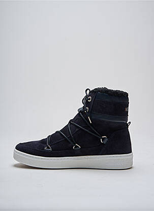 Baskets nubuck talon plat jusqu'à 3cm bleu MOON BOOT femme