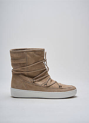 Bottines/boots fourrée talon plat jusqu'à 3cm beige MOON BOOT femme