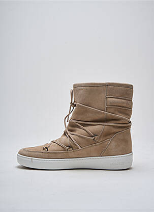Bottines/boots fourrée talon plat jusqu'à 3cm beige MOON BOOT femme
