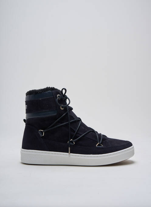 Baskets nubuck talon plat jusqu'à 3cm bleu MOON BOOT femme