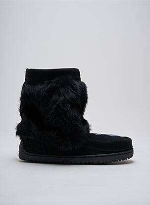 Bottines/boots fourrée talon plat jusqu'à 3cm noir MANITOBAH femme