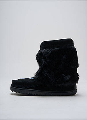 Bottines/boots fourrée talon plat jusqu'à 3cm noir MANITOBAH femme