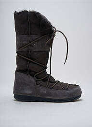 Bottes nubuck talon plat jusqu'à 3cm gris MOON BOOT femme