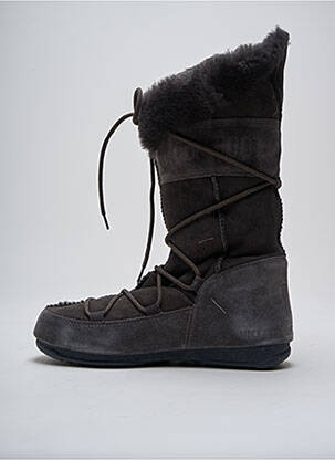 Bottes fourrée talon plat jusqu'à 3cm gris MOON BOOT femme