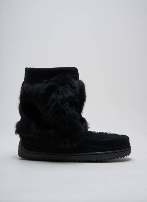 Bottines/boots fourrée talon plat jusqu'à 3cm noir MANITOBAH femme