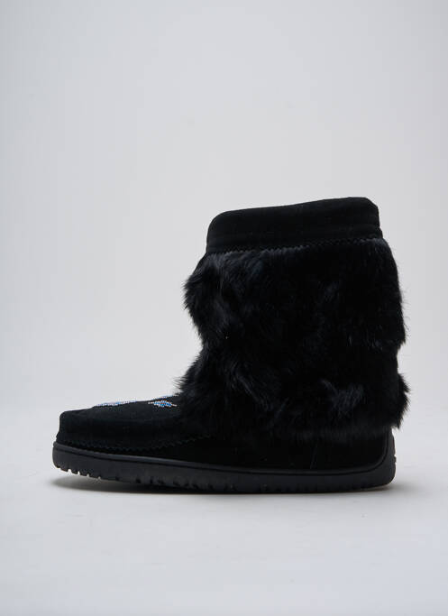 Bottines/boots fourrée talon plat jusqu'à 3cm noir MANITOBAH femme
