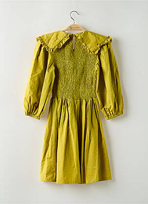 Robe courte manches 3/4 manches 3/4 jaune WAREHOUSE femme