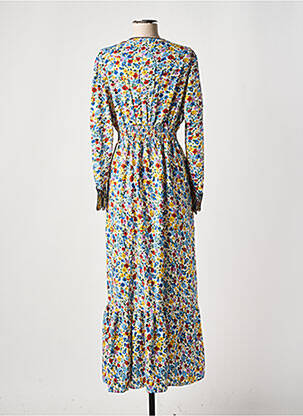 Robe longue manches longues manches longues bleu C'FLO femme