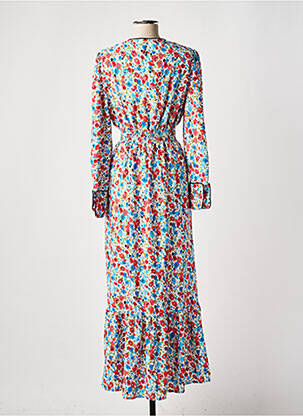 Robe longue manches longues manches longues bleu C'FLO femme