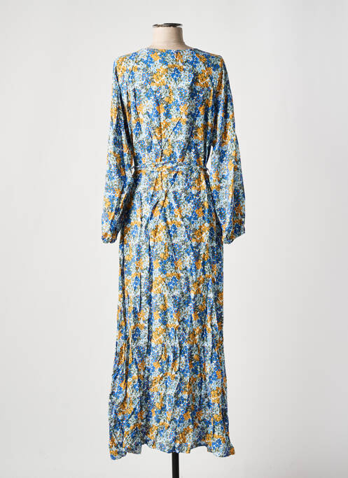 Robe longue manches longues manches longues bleu C'FLO femme