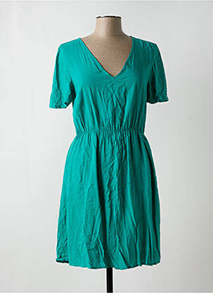 Robe mi-longue manches courtes manches courtes vert VILA femme