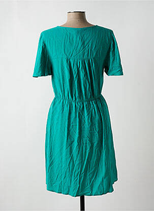 Robe mi-longue manches courtes manches courtes vert VILA femme