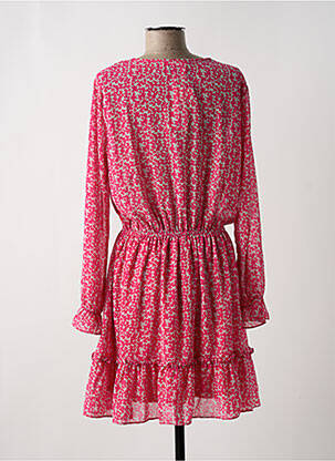 Robe courte manches longues manches longues rose LOVIE & CO femme