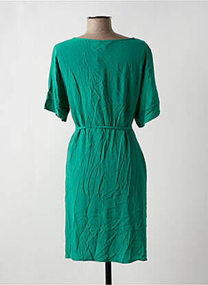 Robe mi-longue coupe fluide manches courtes vert VILA femme