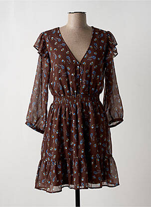 Robe courte manches longues manches longues marron TIFFOSI femme