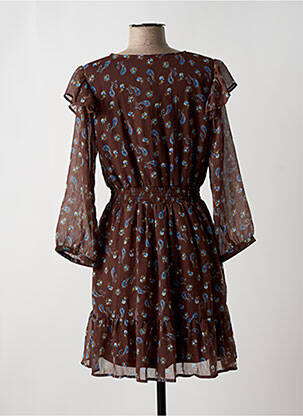 Robe courte manches longues manches longues marron TIFFOSI femme