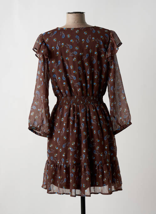 Robe courte marron TIFFOSI pour femme
