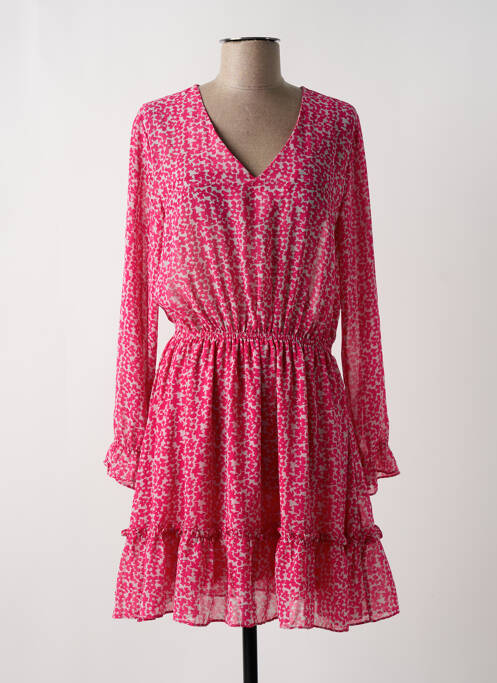 Robe courte rose LOVIE & CO pour femme