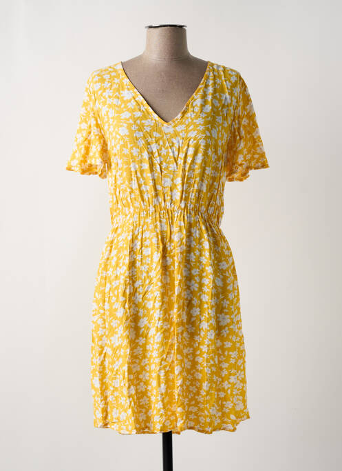 Robe mi-longue jaune VILA pour femme