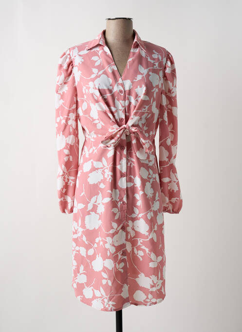 Robe mi-longue rose C'FLO pour femme