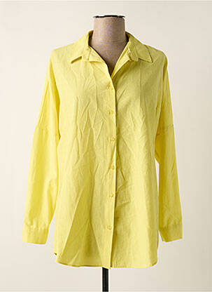 Chemisier coupe droite manches longues jaune BIG DART femme