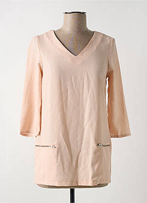 Top coupe fluide manches longues rose VILA femme