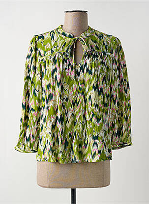 Blouse imprimé fantaisie manches longues vert VILA femme