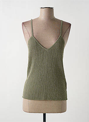 Top stretch sans manche vert MOLLY BRACKEN femme