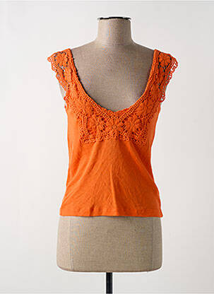 Top stretch sans manche orange TIFFOSI femme