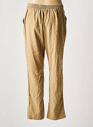 Pantalon droit taille élastique taille normale beige MADISON femme