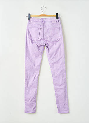 Pantalon slim taille haute taille haute violet NINA CARTER femme