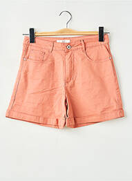 Short fermeture zippée sous rabat boutonné taille normale orange SARAH JOHN femme