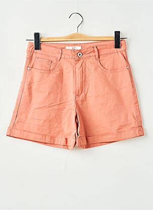 Short fermeture zippée sous rabat boutonné taille normale orange SARAH JOHN femme