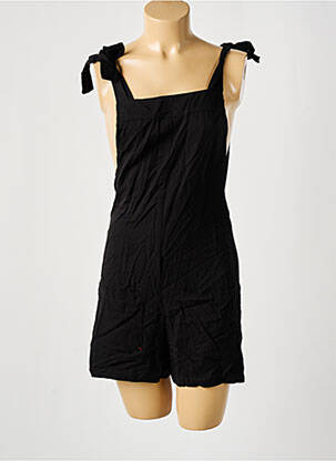 Combishort col carré fines bretelles noir DAPHNEA femme