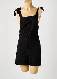 Combishort col carré fines bretelles noir DAPHNEA femme