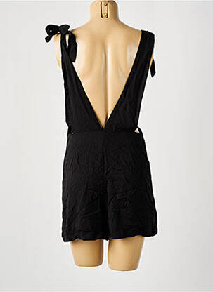 Combishort col carré fines bretelles noir DAPHNEA femme