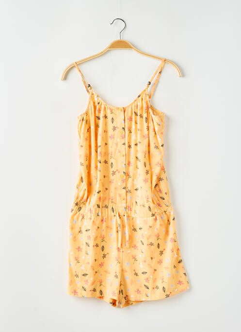 Combishort imprimé fleurs fines bretelles jaune NAME IT fille
