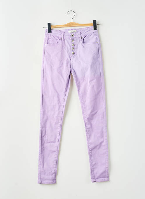 Pantalon slim violet NINA CARTER pour femme