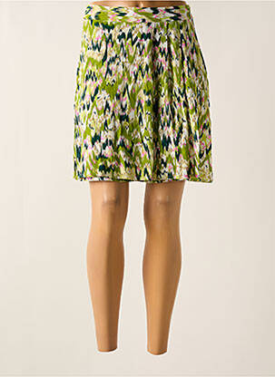 Jupe courte fermeture zippée au dos vert VILA femme