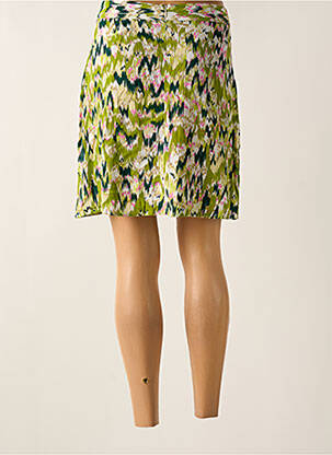 Jupe courte fermeture zippée au dos vert VILA femme