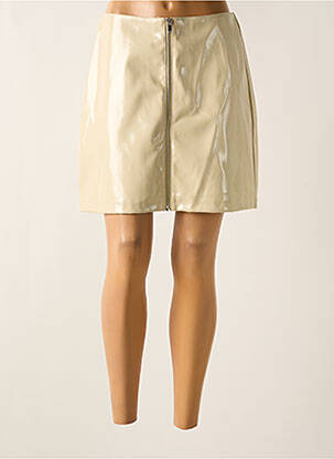 Jupe courte coupe droite beige VILA femme