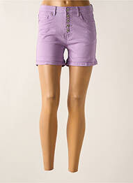 Short poches violet NINA CARTER femme