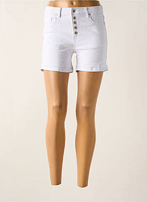 Short poches blanc NINA CARTER femme